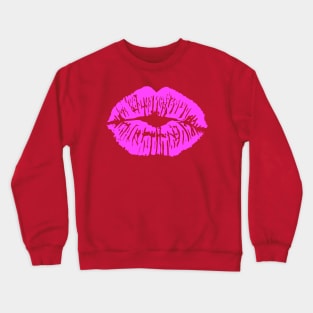 Pink Lips Kiss Crewneck Sweatshirt